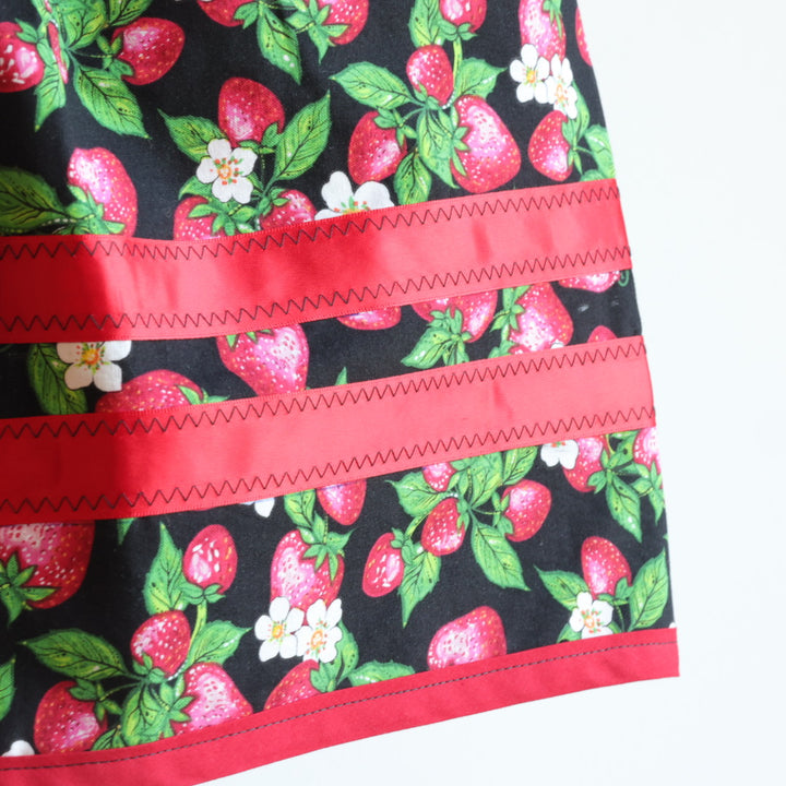 Vi's CREE-ations Strawberries in Black Toddler Ribbon Set