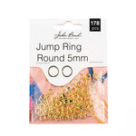 Gold Jump Ring Round 5mm 178pcs