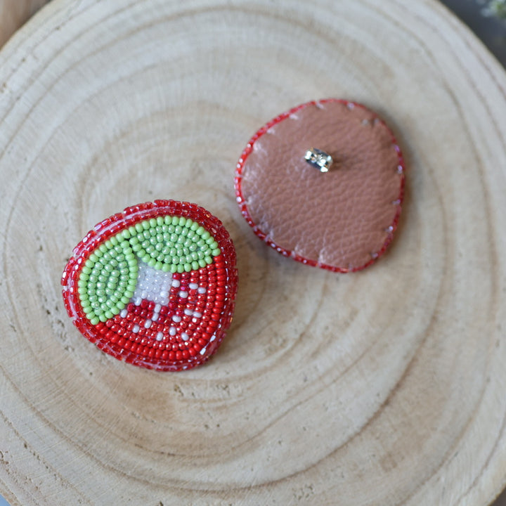 Jess S. Beaded Strawberry Earrings