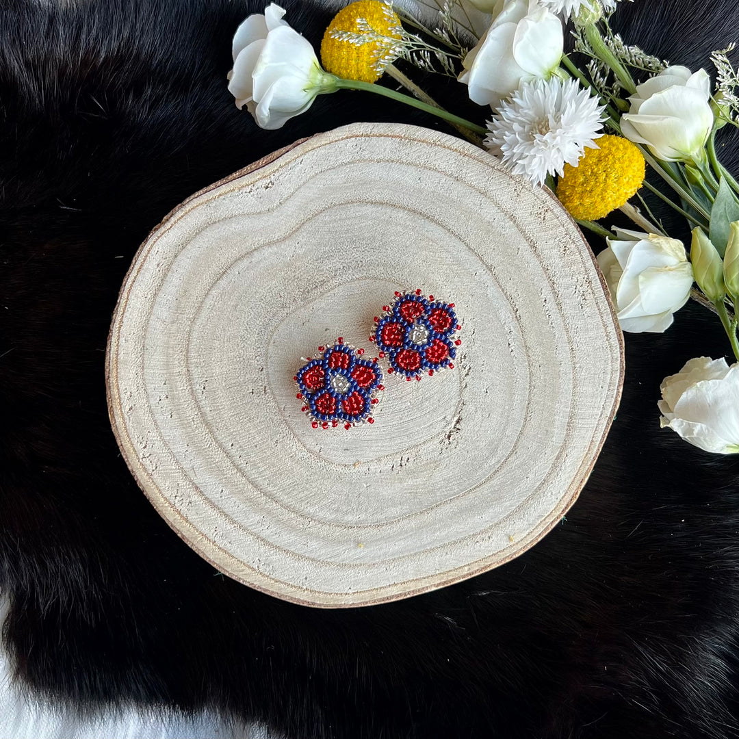 Ironstar Co. Petite Beaded Floral Earrings