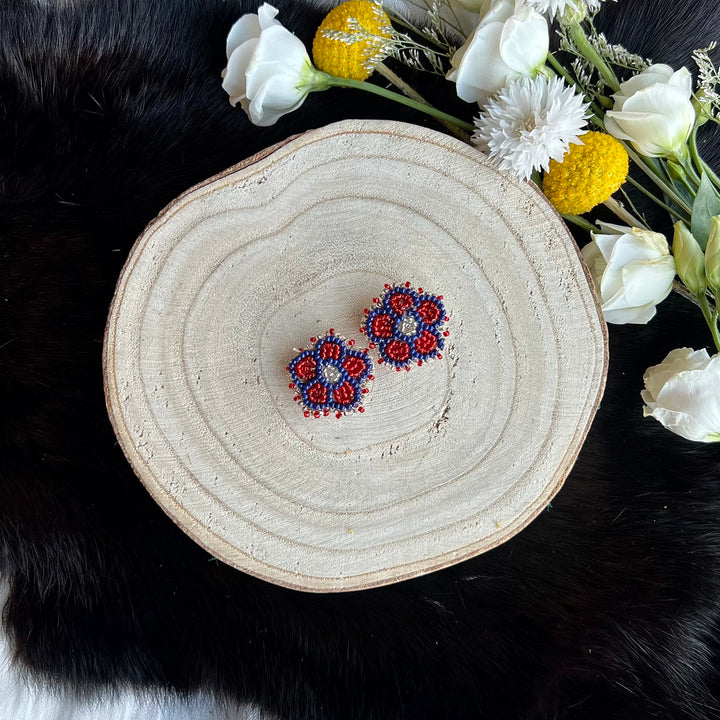 Ironstar Co. Petite Beaded Floral Earrings