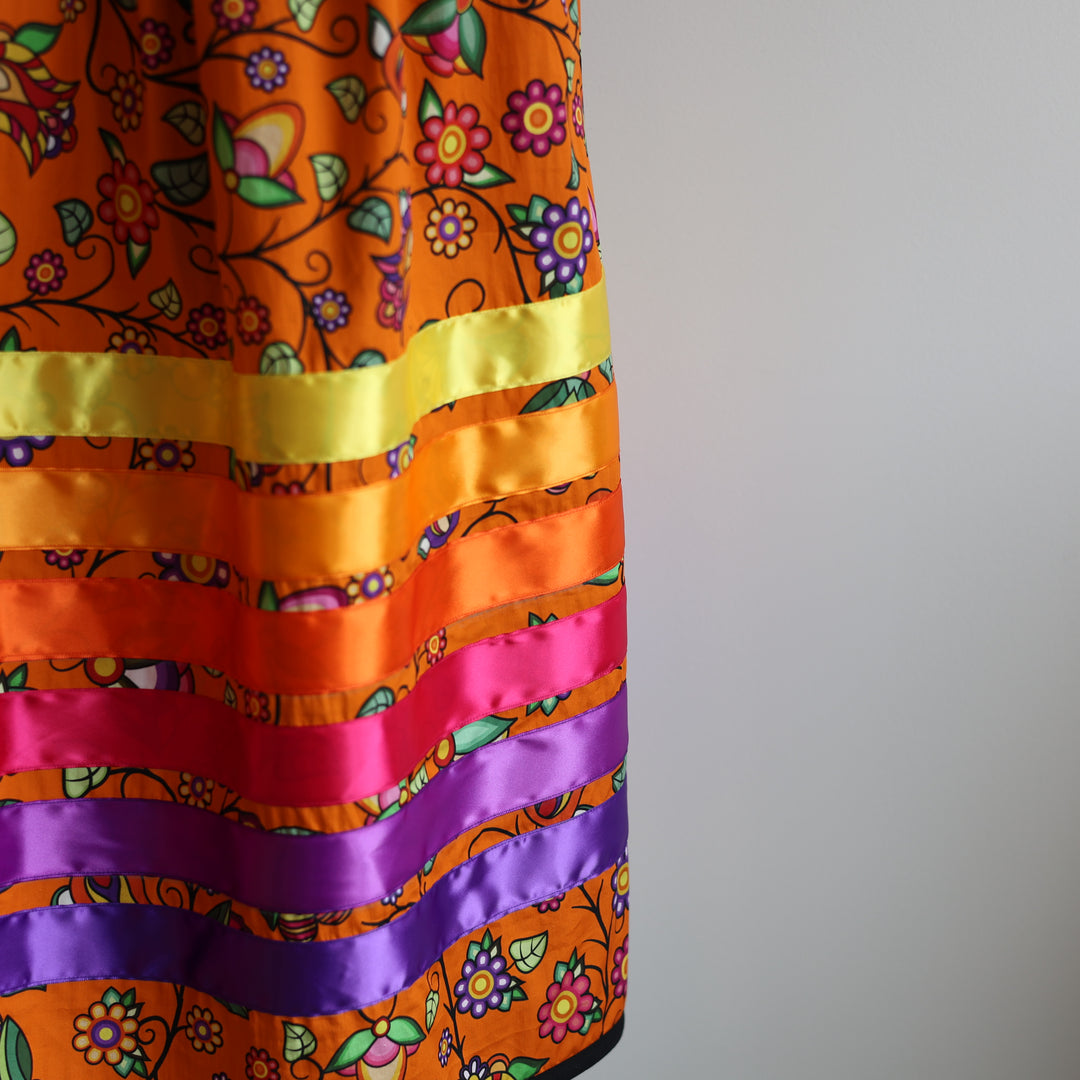 Phoenyx Designs Orange Floral Ribbon Skirt