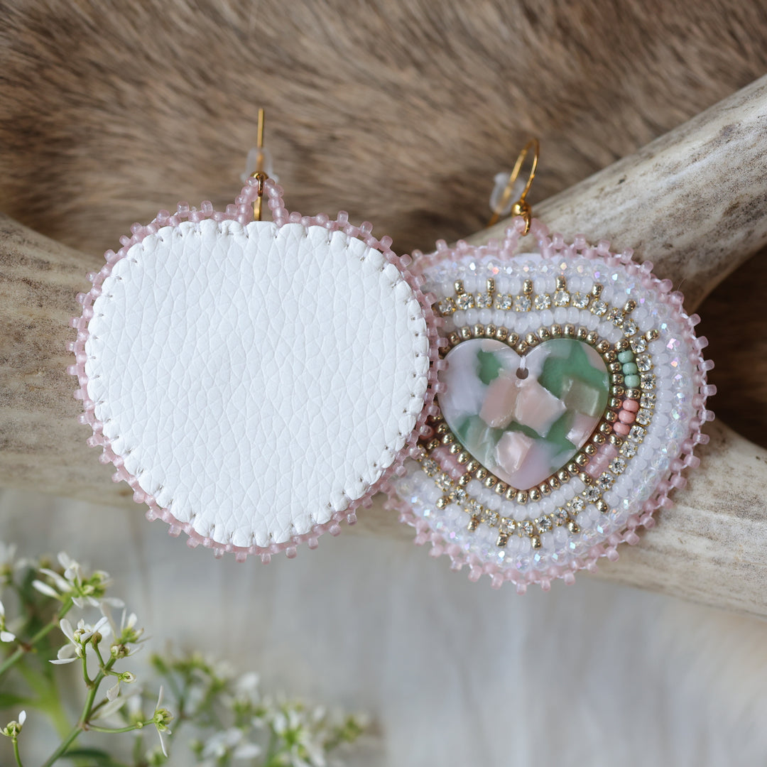 Keegan W. Heart Beaded Earrings