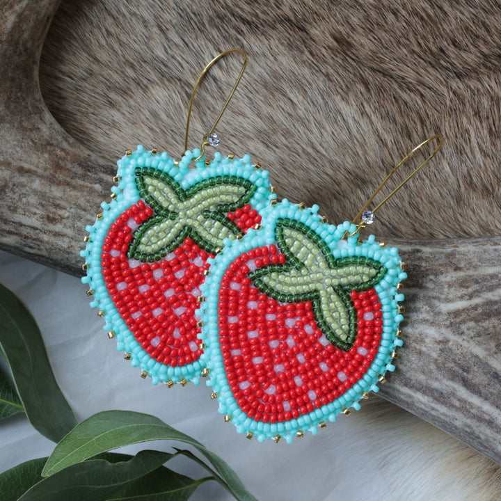 Keegan W. 24k Gold Strawberry Earrings