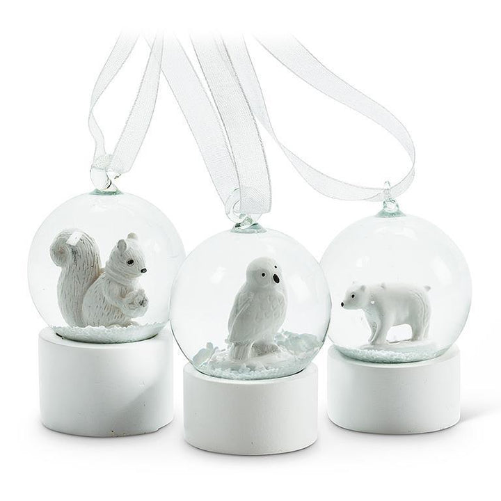 Abbott Animal Snow Globe Ornaments