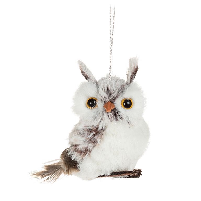 Abbott Small Fluffy Owl Ornaments