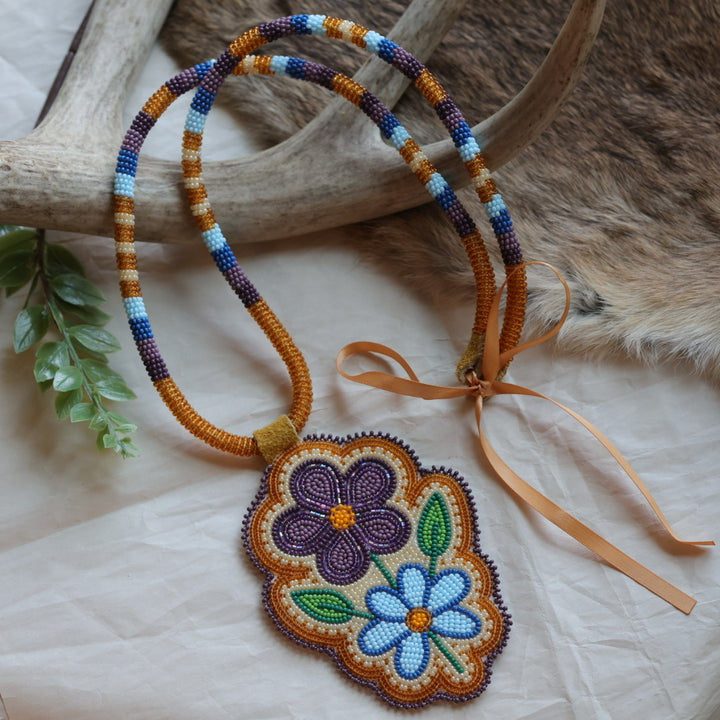 Keegan W. Purple &amp; Blue Floral Medallion
