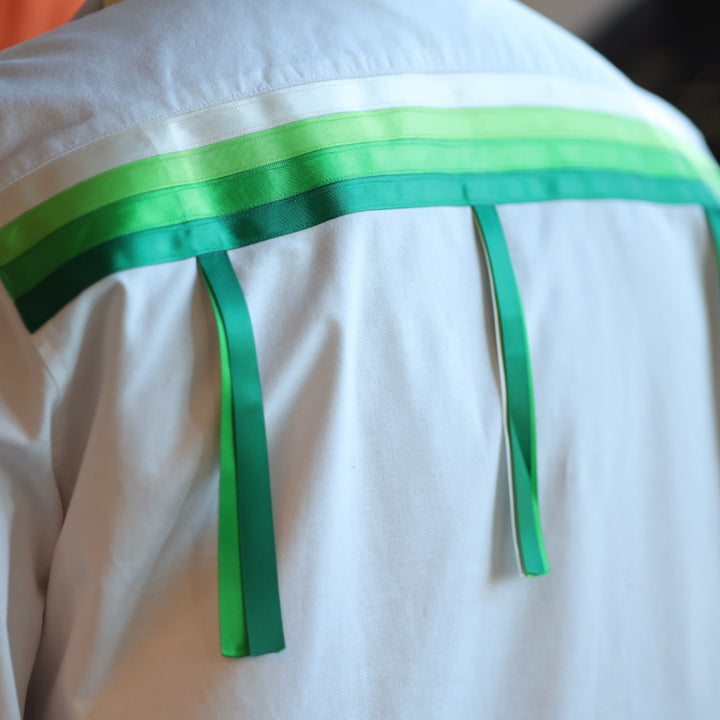 Yellow Mudd Designs Green Ribbon Shirt