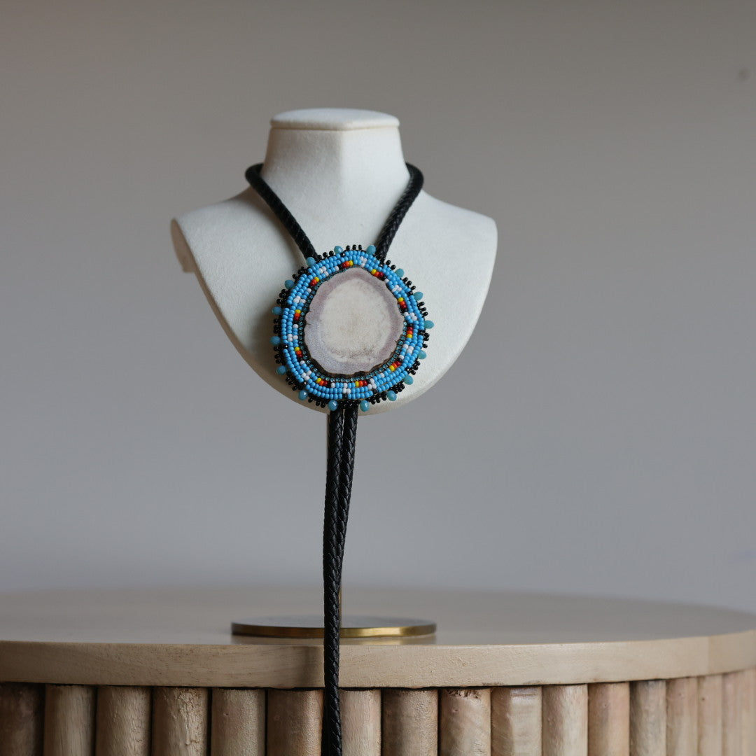 TLee Beads Moose Antler Bolo Tie