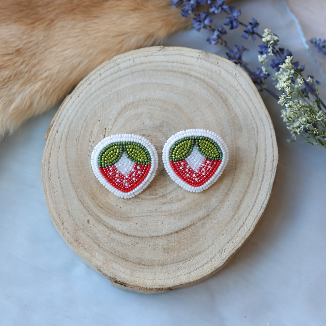 Jess S. Beaded Strawberry Earrings