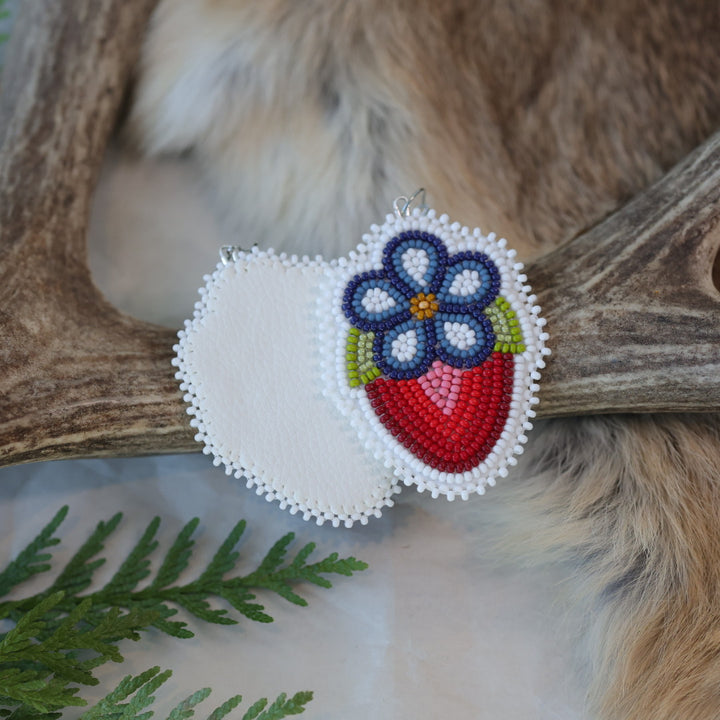 Keegan W. Blooming Strawberry Beaded Earrings