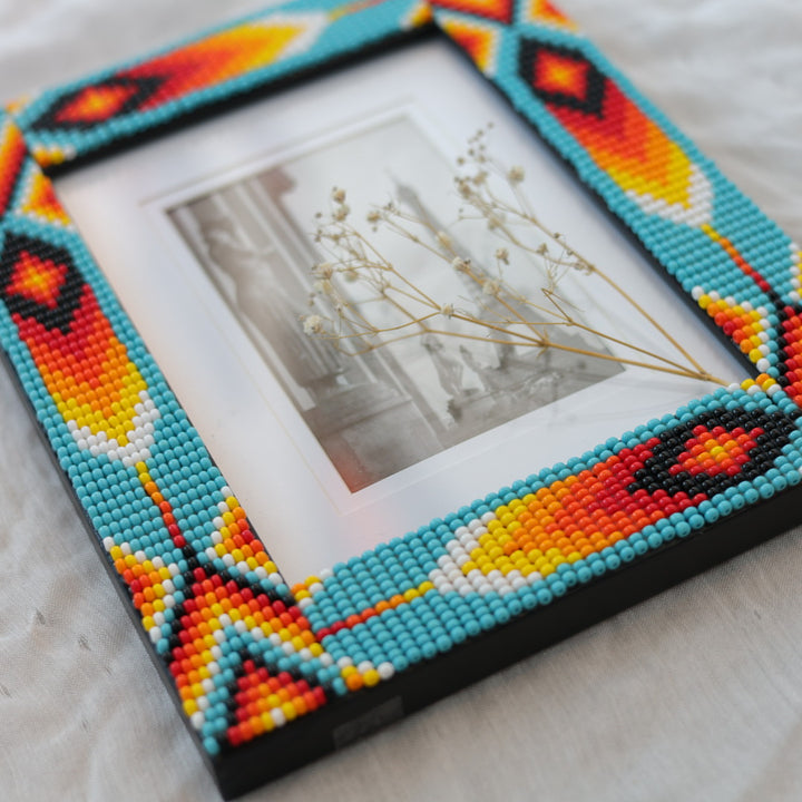 Beaded Frames By Elsie Blue & Fire Feathers 5"x7" Beaded Frame