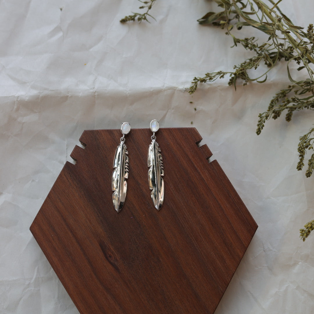 Eagle Feather Pendant & Earrings by Medicine Bear Arts