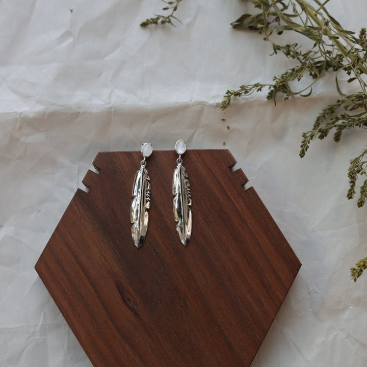 Eagle Feather Pendant & Earrings by Medicine Bear Arts