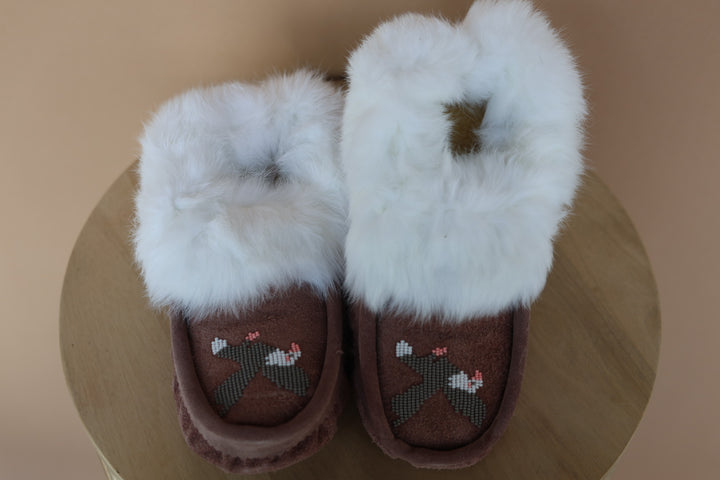 Ironstar Co. Brown Moccasins With Eagle Detail