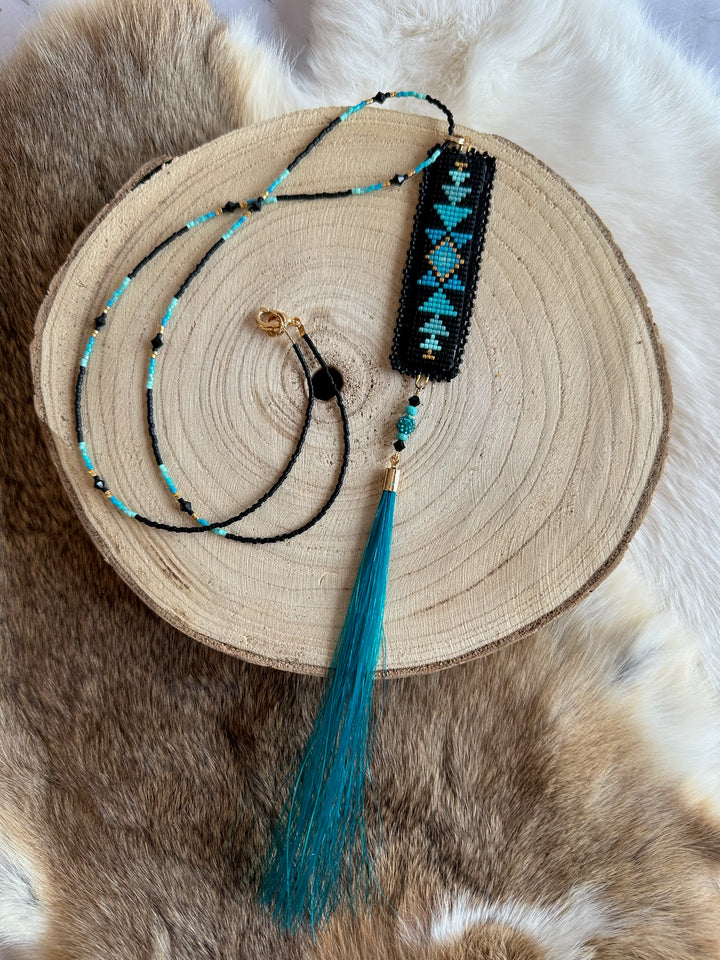 Beth Rose Designs Black & Turquoise Horse Hair Set