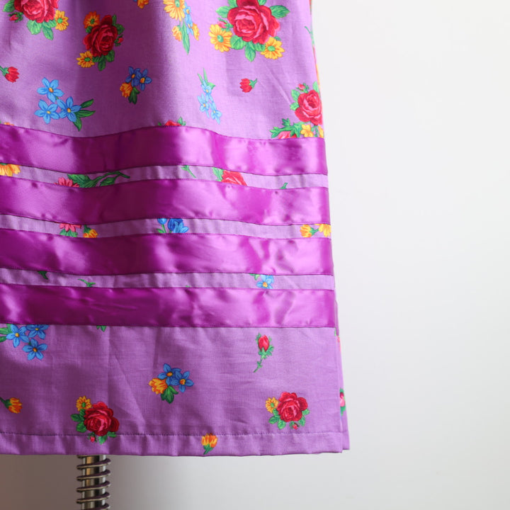 Phoenyx Designs Purple Kokum Floral Ribbon Skirt