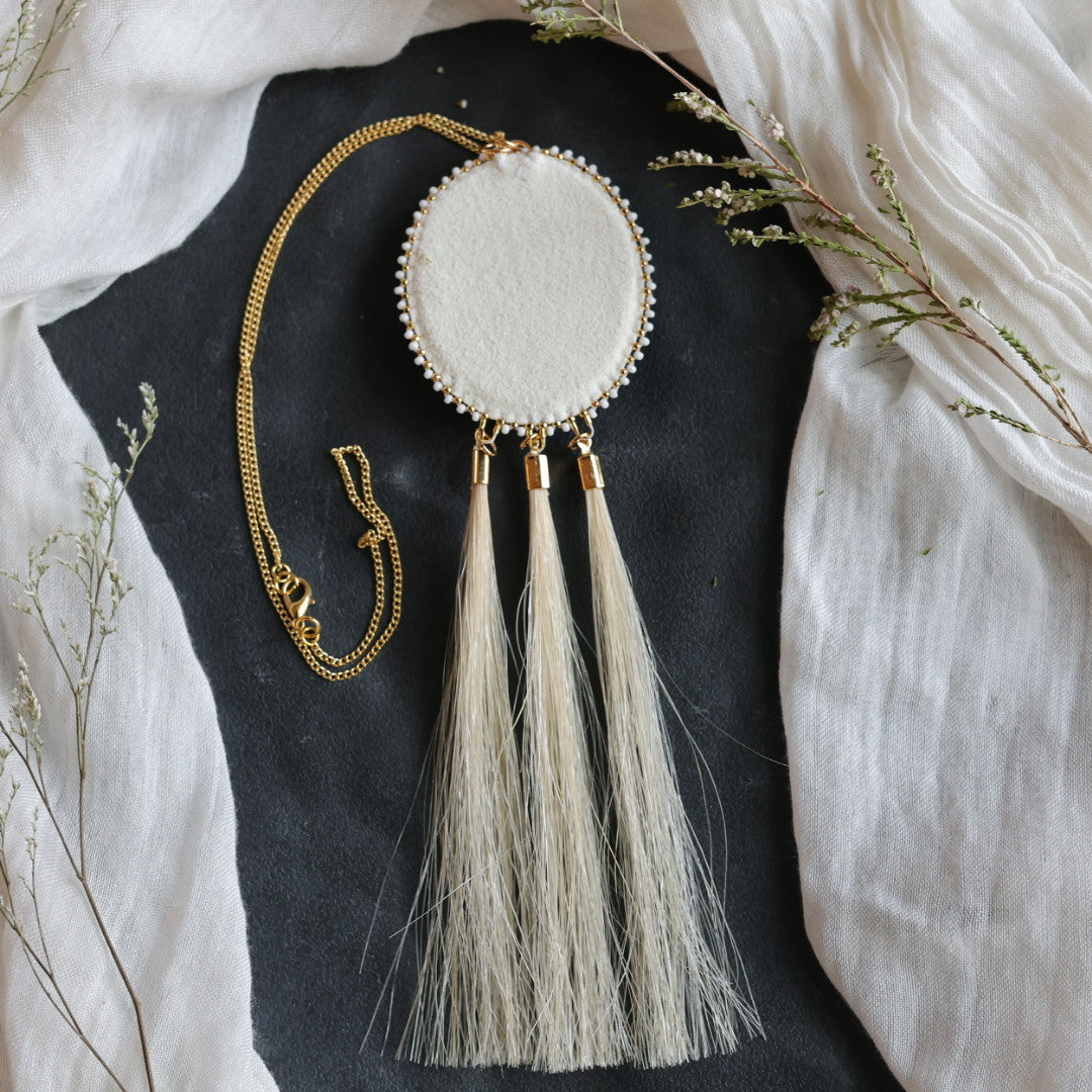 Beth Rose Designs Turquoise &amp; Horsehair Pendant Necklace