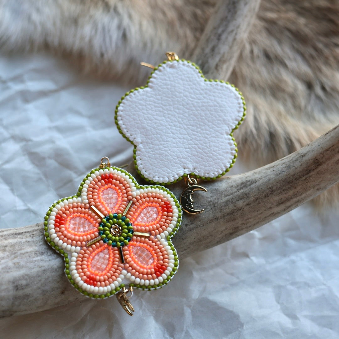 Keegan W. Five Petal Flower Charm Earrings