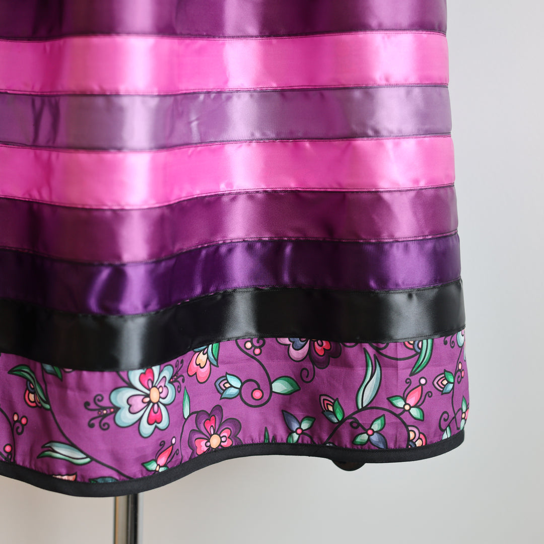 Phoenyx Designs Purple Floral Ribbon Skirt