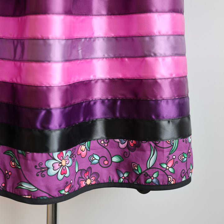 Phoenyx Designs Purple Floral Ribbon Skirt