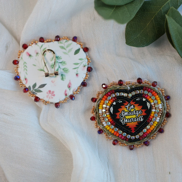 Prairie Beads Go Smudge Yourself Sweetgrass Earrings