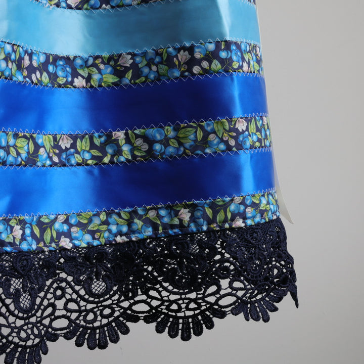 Handmade by Emily Blueberry Lace Trim Ribbon Skirt
