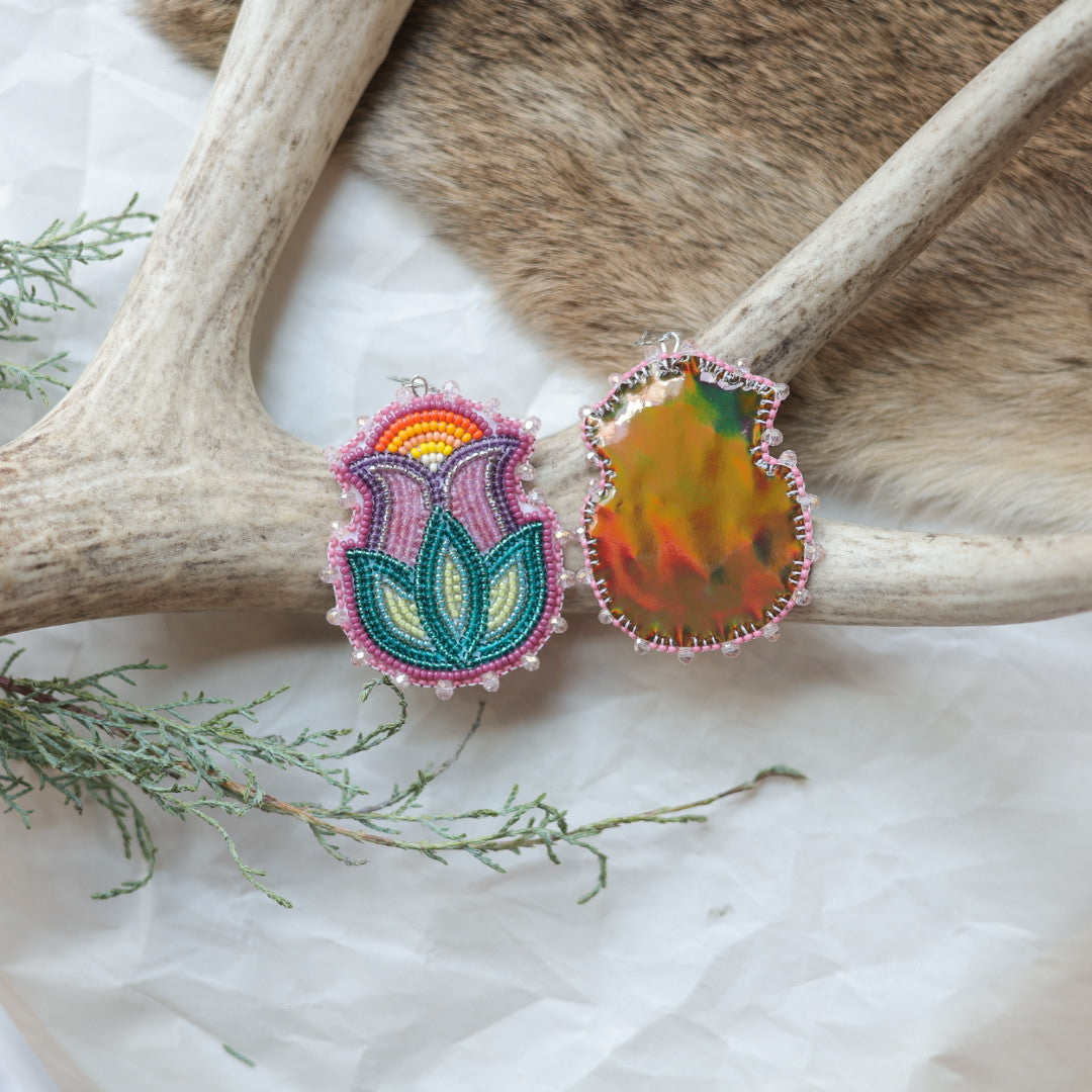 Keegan W. Tulip Beaded Earrings