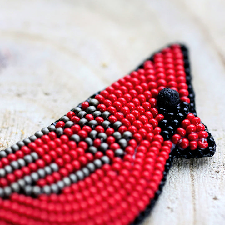 Waabishki Miigwan Creations Beaded Cardinal Magnet