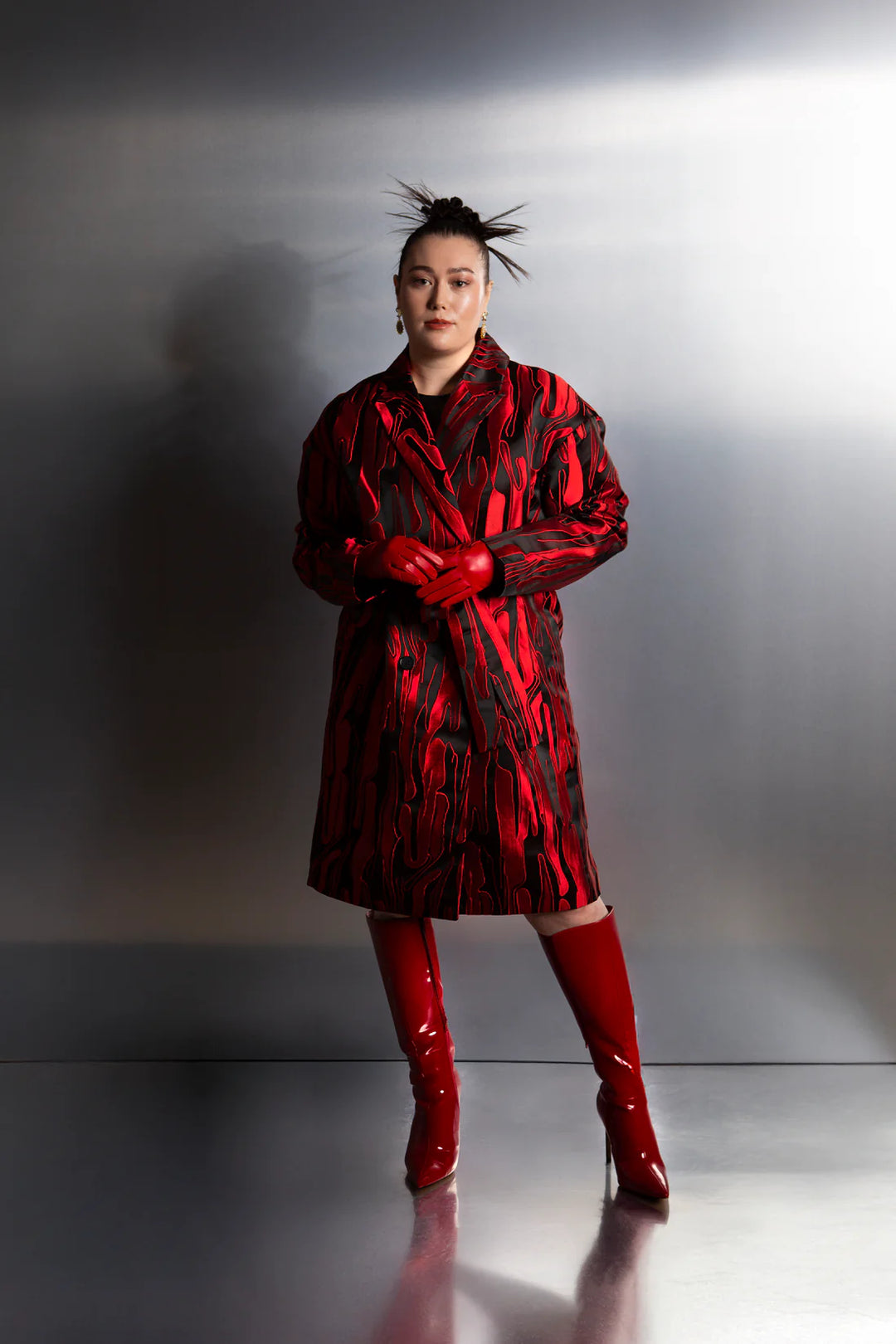 Lesley Hampton Brocade Trench Coat