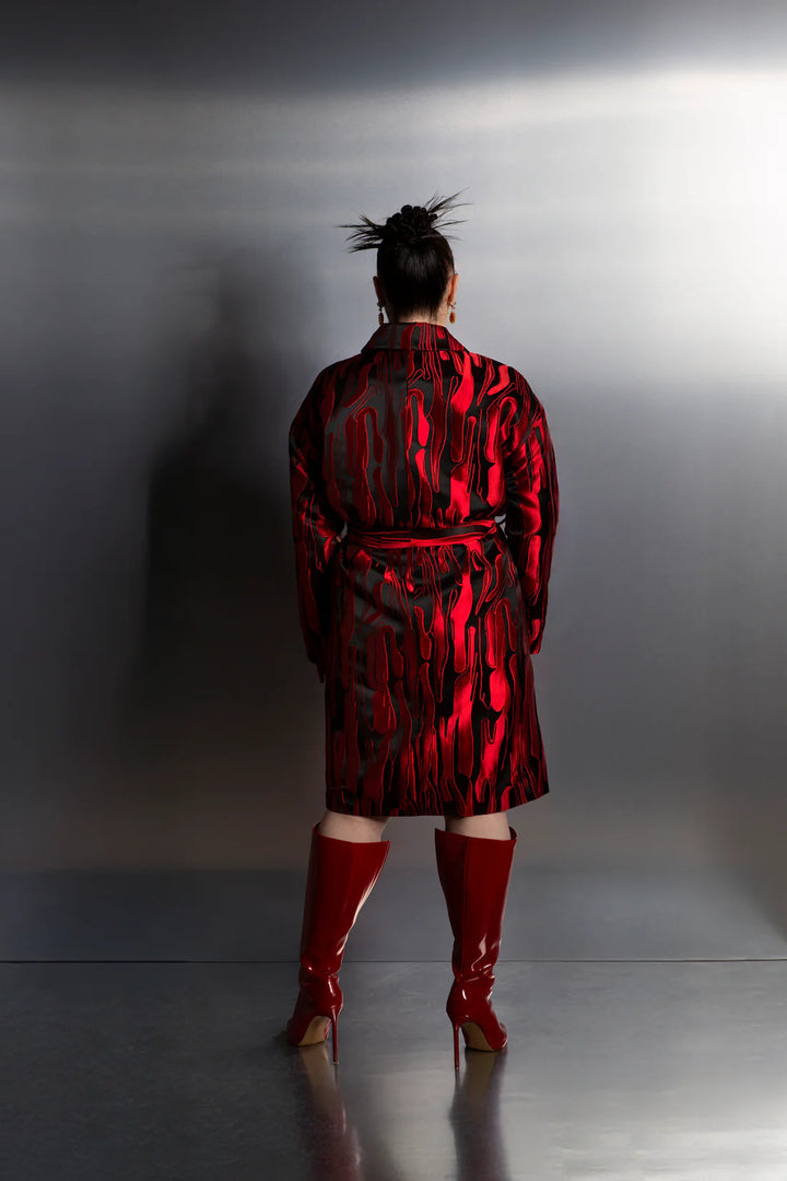 Lesley Hampton Brocade Trench Coat