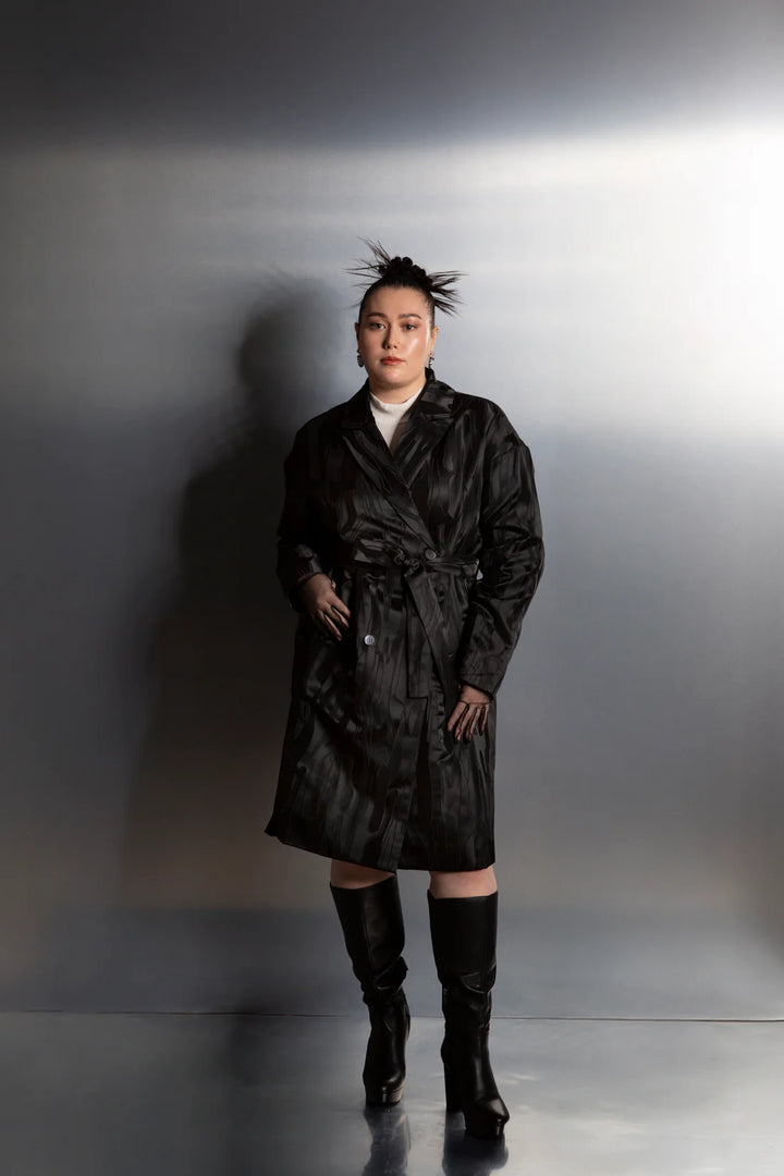 Lesley Hampton Brocade Trench Coat