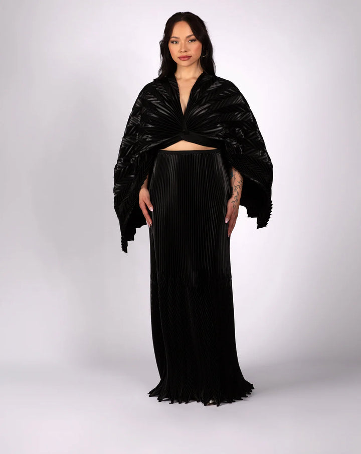 Lesley Hampton Pleated Maxi Skirt