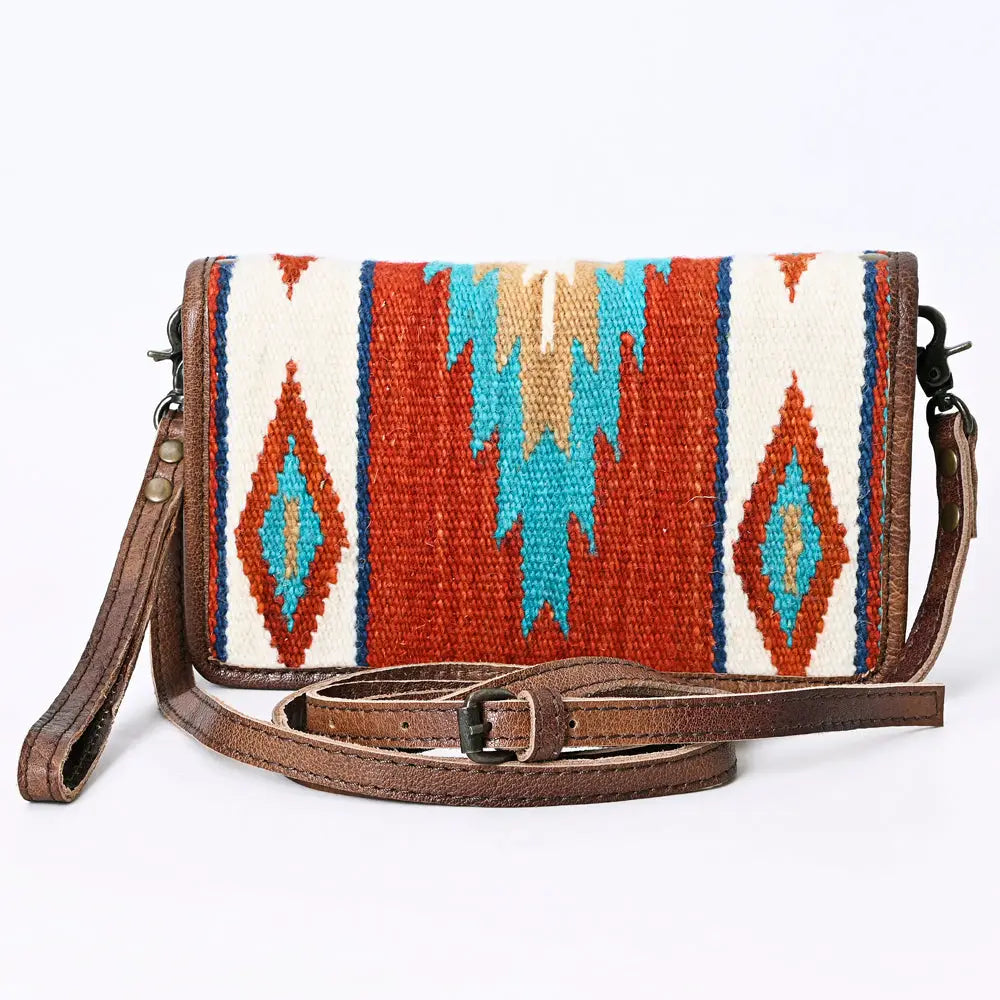 LS Western Cream Sierra Genuine Leather Crossbody Bag