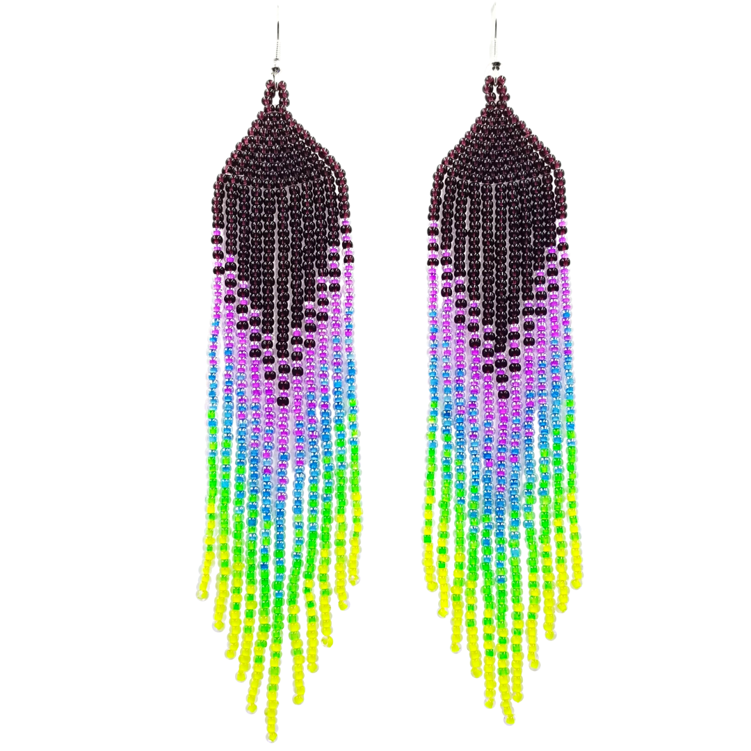 Tribal Roots Ombre Finge Earrings