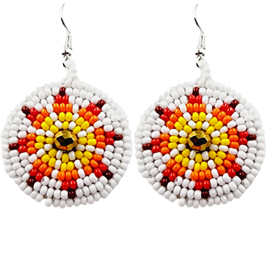 Tribal Root Small Medallion Earrings