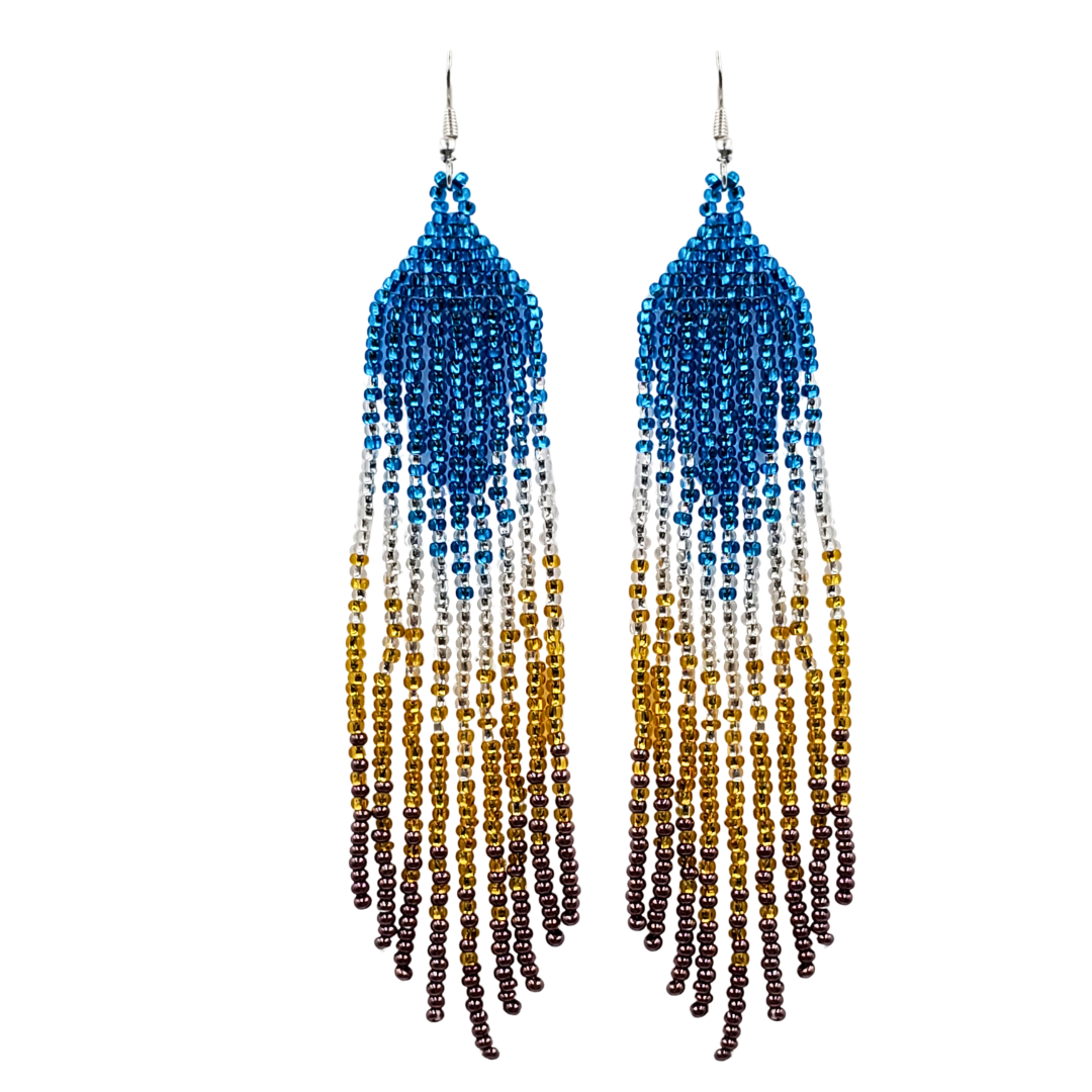 Tribal Roots Ombre Finge Earrings