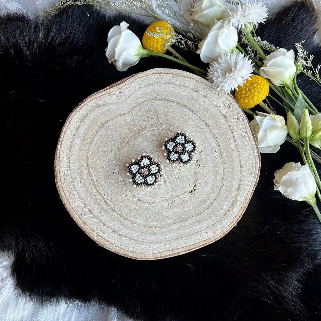Ironstar Co. Petite Beaded Floral Earrings