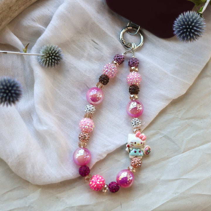 Beaded Blends Pink Beaded Phone Charms