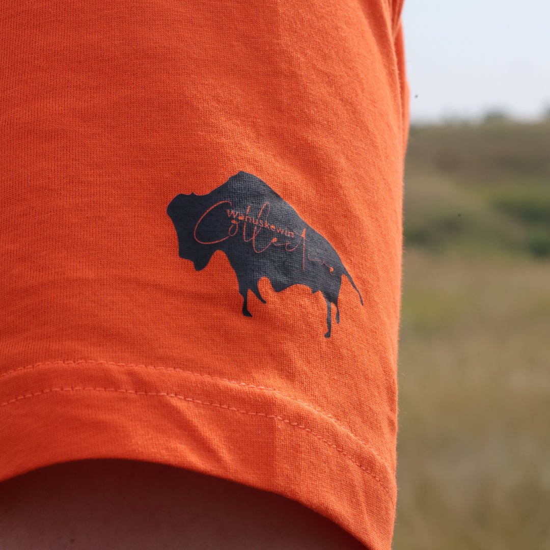 Every Child Matters Orange Shirt by Ookus D. X Wanuskewin Collective