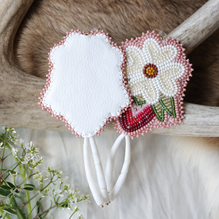 Keegan W. Strawberry Blossom Dentalium Drop Earrings