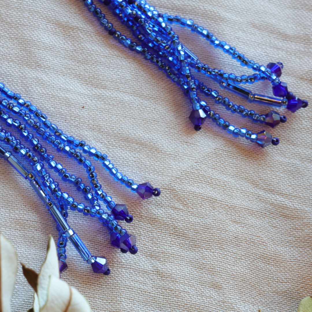 Dee Iyapes 6-Strand Simple Fringe Earrings