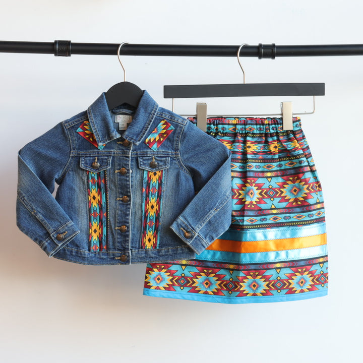 Vi's CREE-ations Turquoise Geometric Toddler Ribbon Set