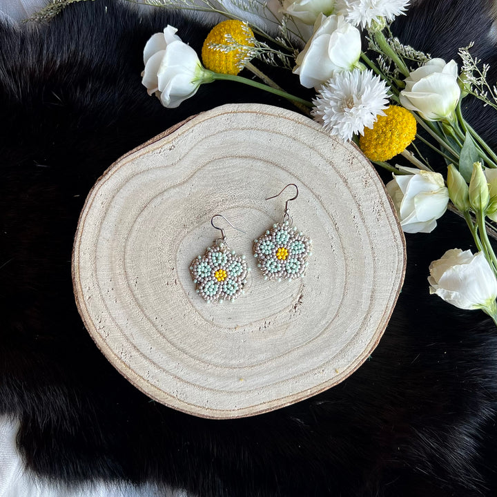 Ironstar Co. Petite Beaded Floral Earrings