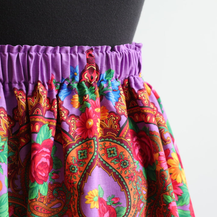 Phoenyx Designs Purple Kokum Floral Ribbon Skirt