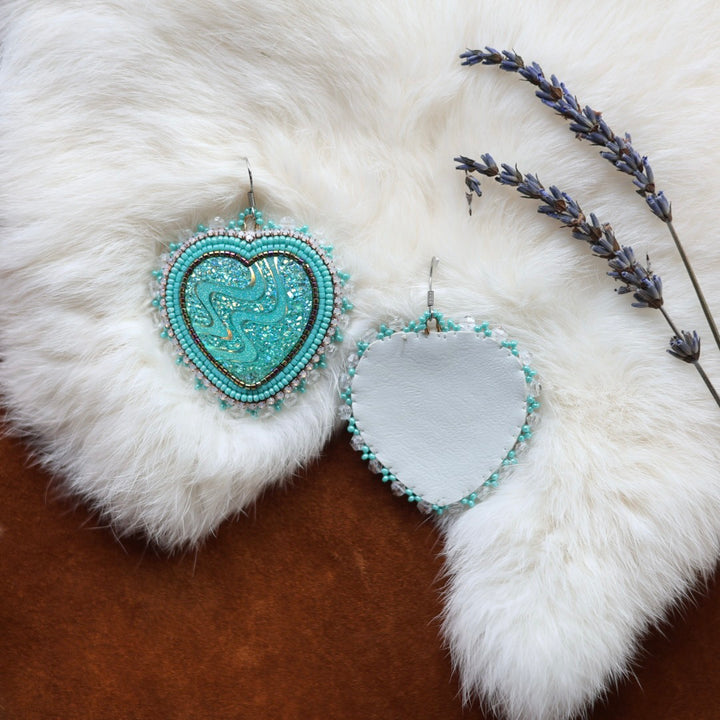 Faye's Beadiful Creations Monochrome Beaded Hearts