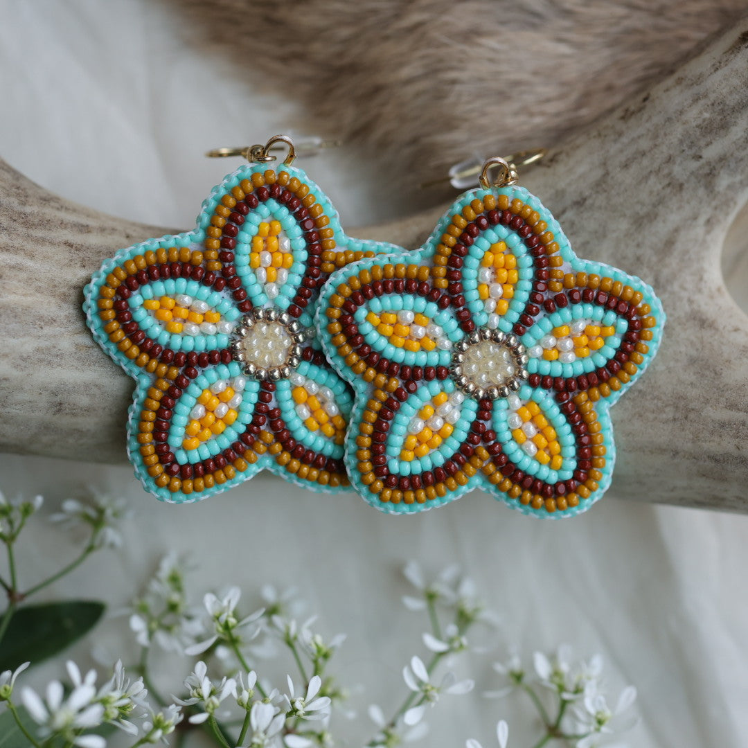 Keegan W. Five Petal Floral Earrings
