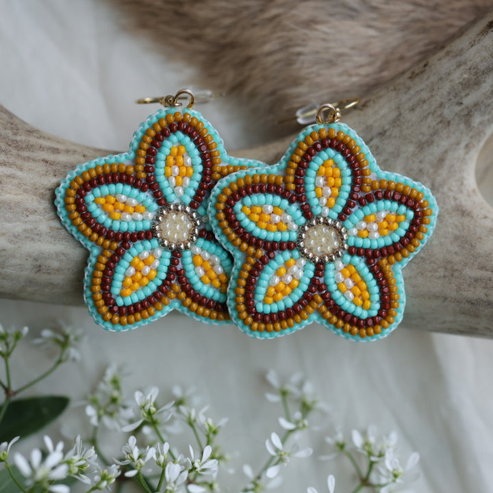 Keegan W. Five Petal Floral Earrings