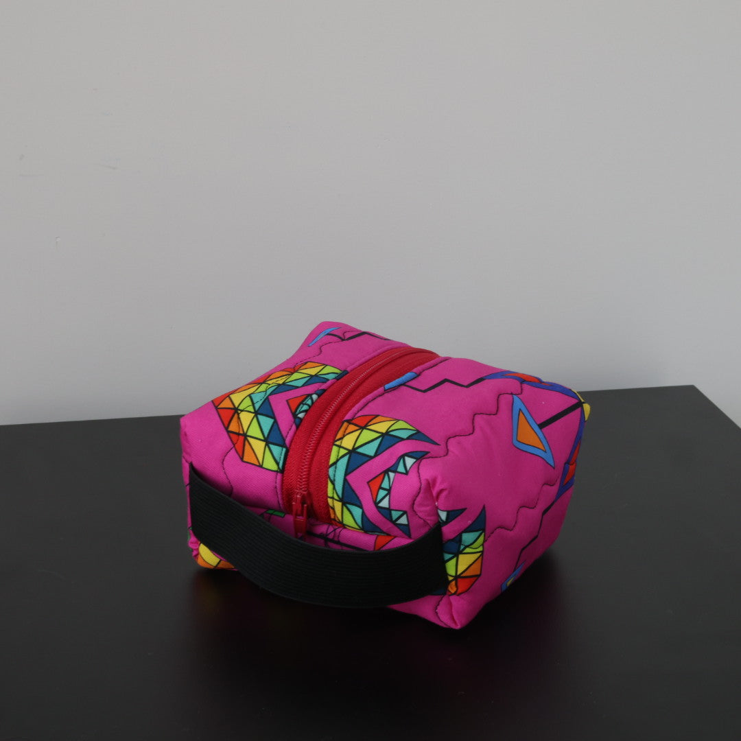 Phoenyx Designs Rainbow Geometric Cosmetic Bags