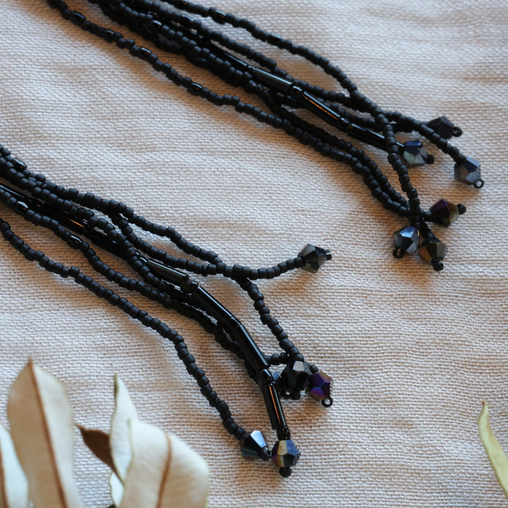 Dee Iyapes 6-Strand Simple Fringe Earrings